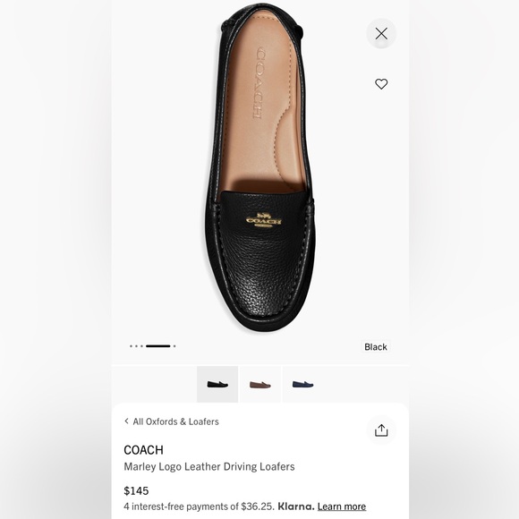 COACH Leather loafers. - Picture 2 of 2